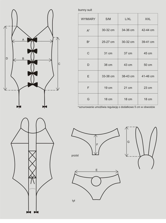 Bunny suit kostium jak na zdjęciu L/XL