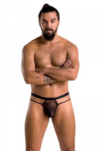029 THONG COLLIN black - Passion czarny S/M