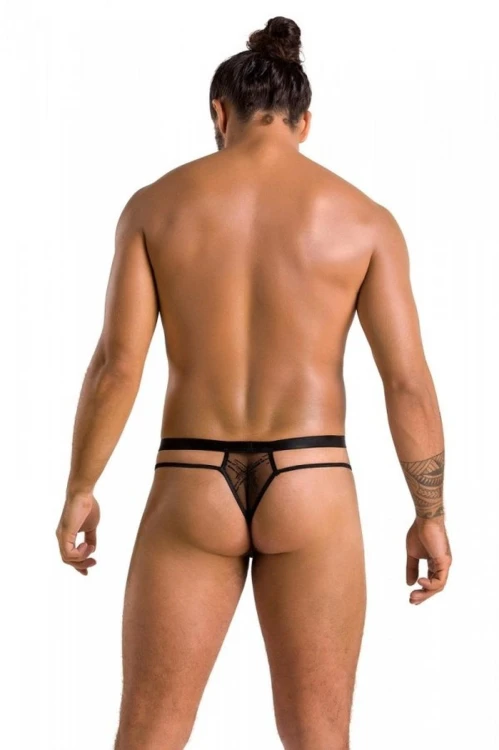 029 THONG COLLIN black - Passion czarny S/M