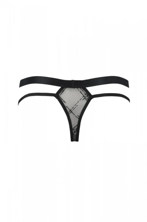 029 THONG COLLIN black - Passion czarny S/M