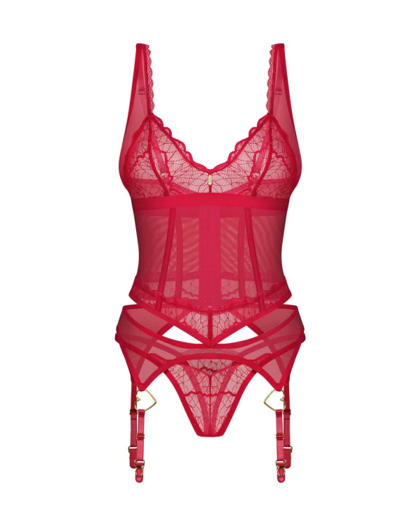 Cupide Desir gorset i stringi jak na zdjęciu 2XL/3XL