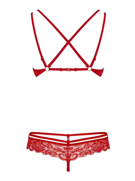 860-SET-3 komplet 2-częściowy czerwony czerwony L/XL