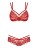 860-SET-3 komplet 2-częściowy czerwony czerwony S/M