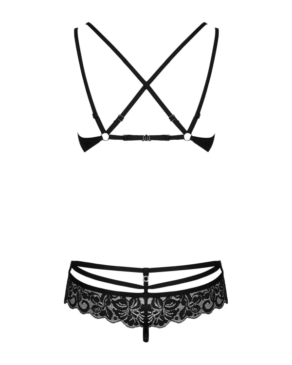 860-SET-1 komplet 2-częściowy czarny czarny L/XL