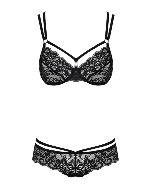 860-SET-1 komplet 2-częściowy czarny czarny S/M