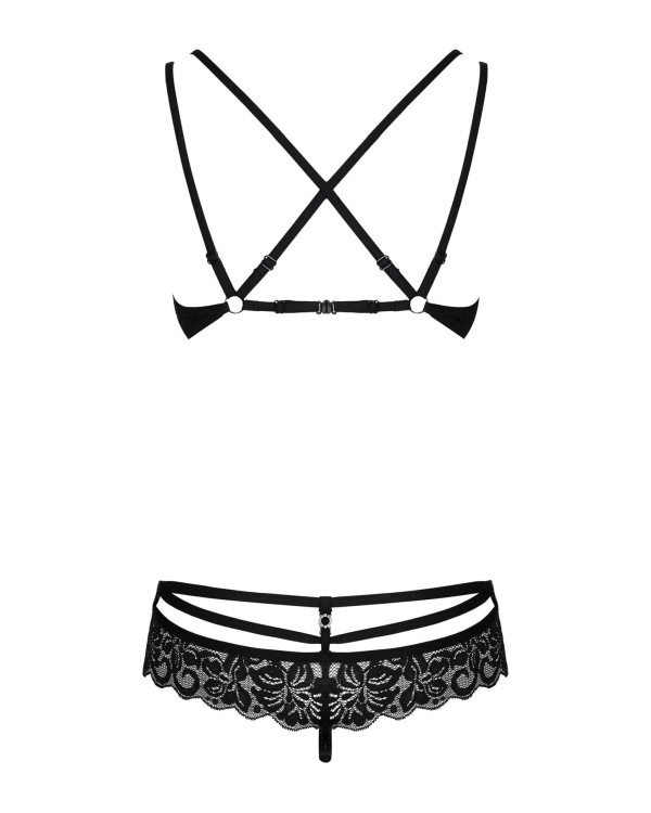 860-SET-1 komplet 2-częściowy czarny czarny S/M