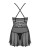 838-BAB-1 babydoll i stringi czarna czarny S/M