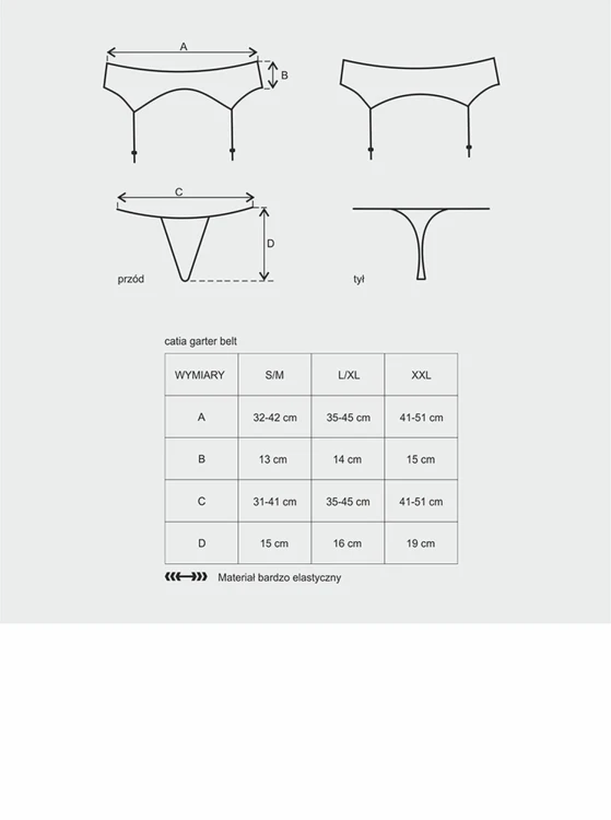 Catia pas do pończoch i stringi jak na zdjęciu L/XL
