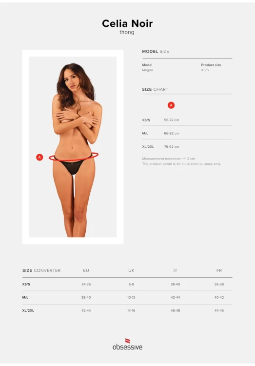 Celia Noir thong jak na zdjęciu XL/2XL