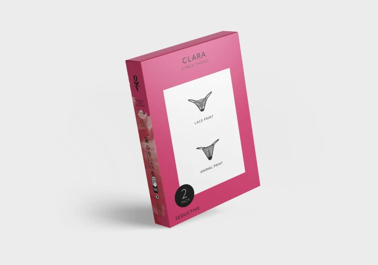 Clara 2-pak stringi jak na zdjęciu 2XL/3XL