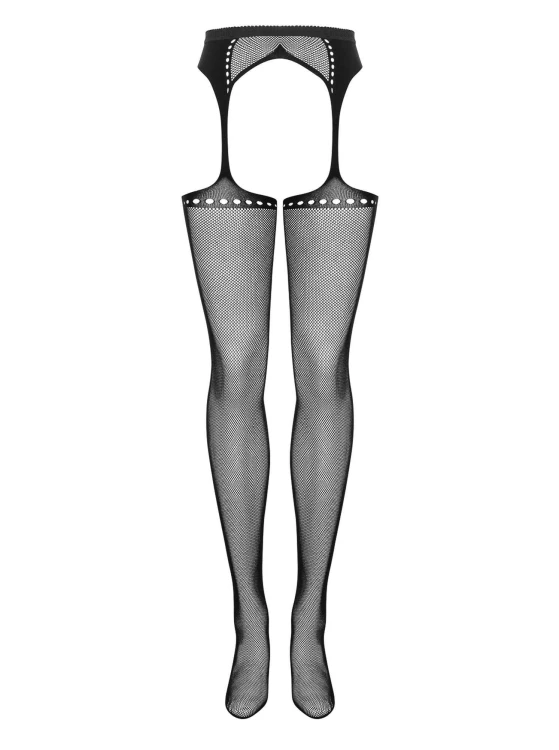 Garter stockings S314 czarny